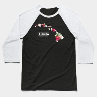 Aloha Floral Hawaiian Islands Baseball T-Shirt